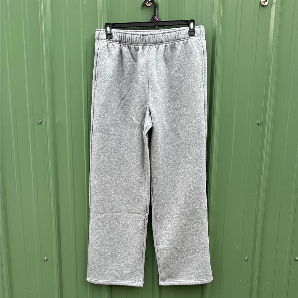 Women's Wide Leg Fleece Pants With Pockets Size L